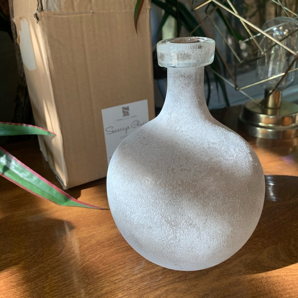 New seascape glass vase